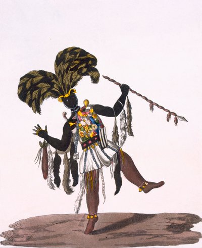 كابتن أشانتي في ثوب الحرب الخاص به ، من "زي دي ..." بقلم جوليو فيراريو ، c.1820s-30s بواسطة توماس إدوارد بوديتش